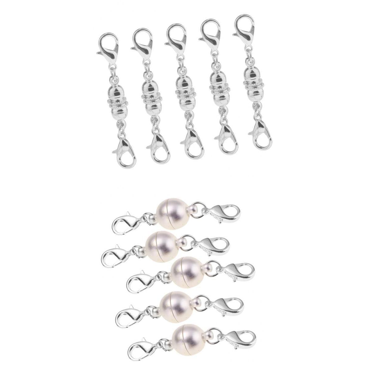 10 Pieces Round Ball Lobster Clasp Magnetic Clasps Jewelry DIY Connectors