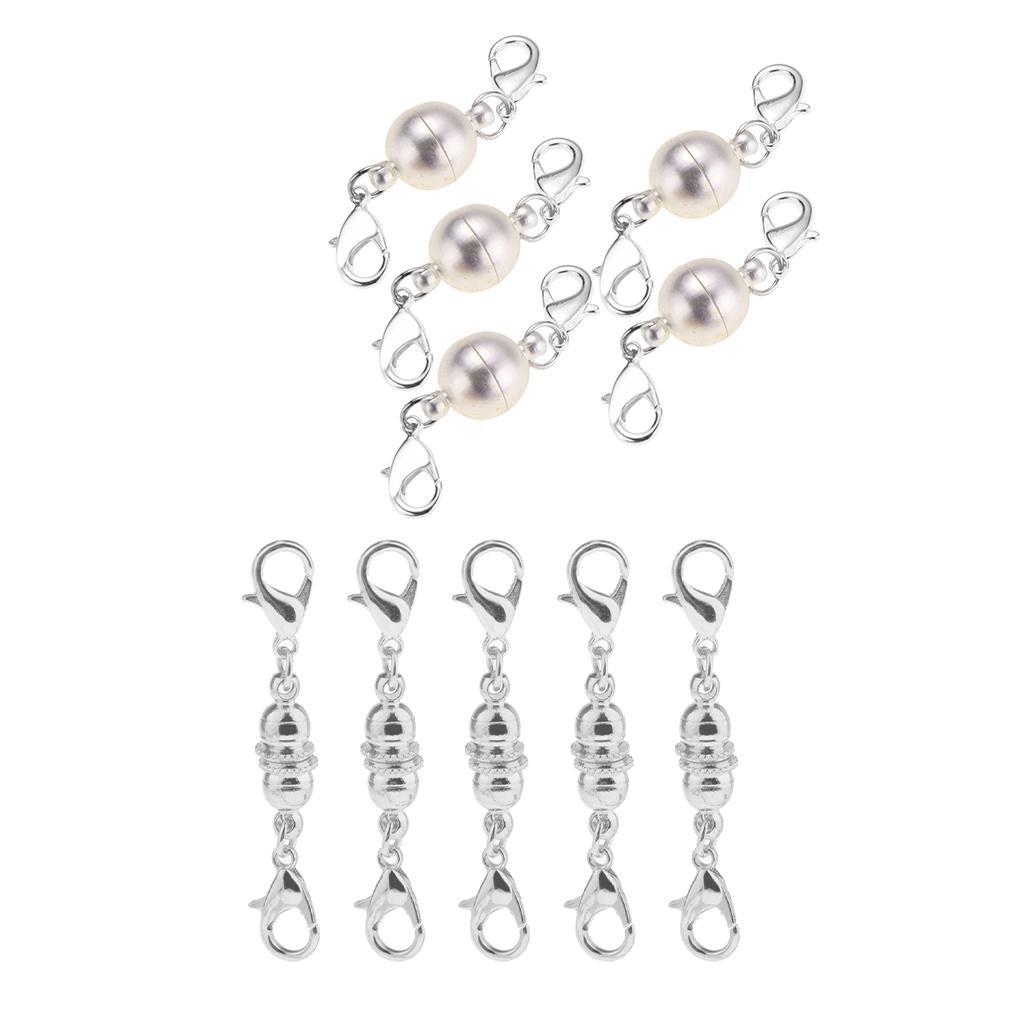 10 Pieces Round Ball Lobster Clasp Magnetic Clasps Jewelry DIY Connectors