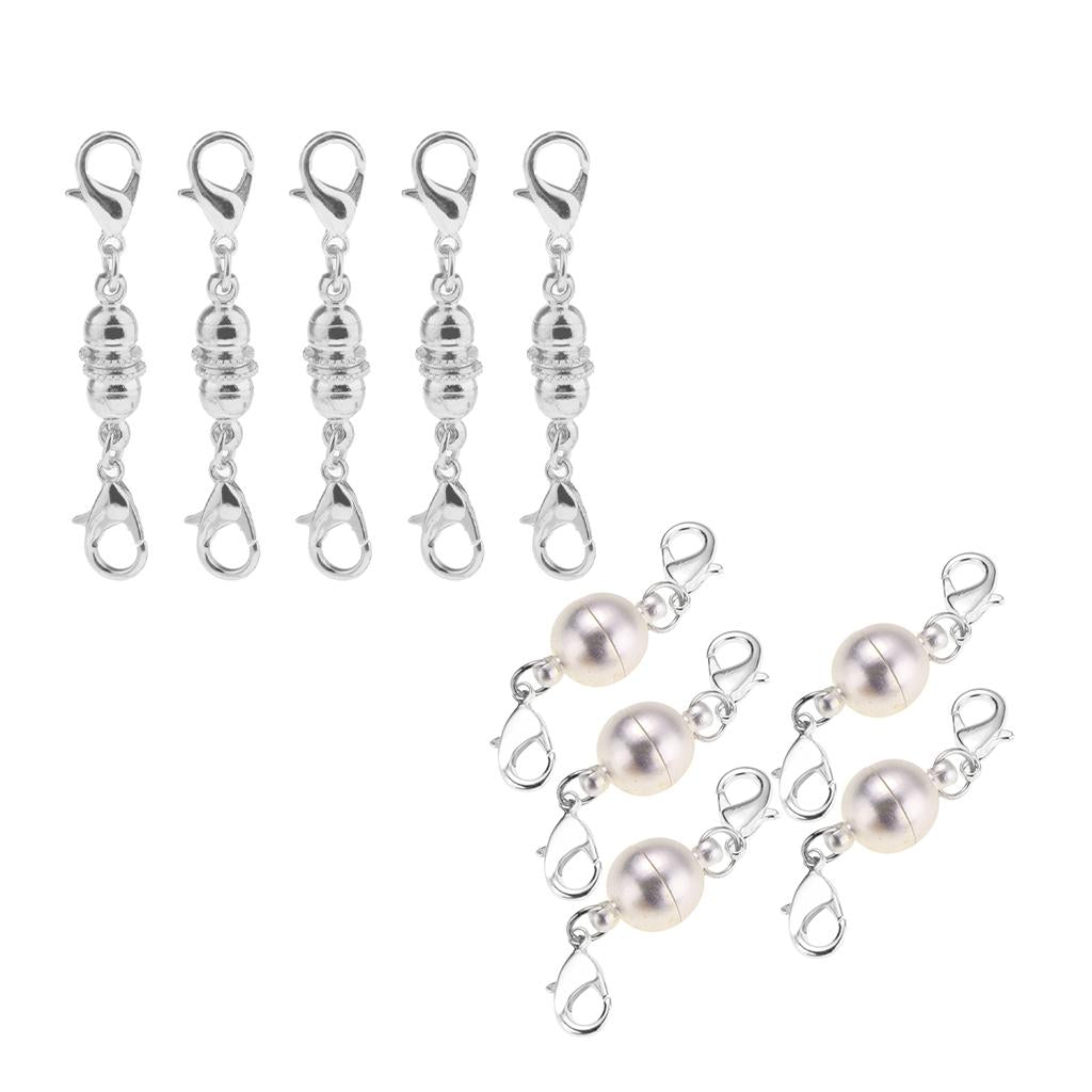 10 Pieces Round Ball Lobster Clasp Magnetic Clasps Jewelry DIY Connectors