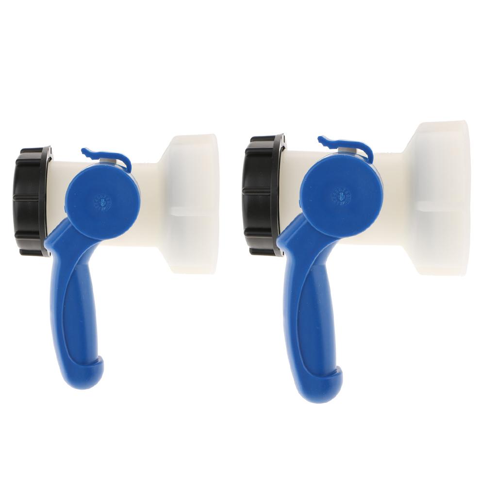 62mm+75mm Inlet 1000L IBC Tank Butterfly Valve Tap Water Adapter