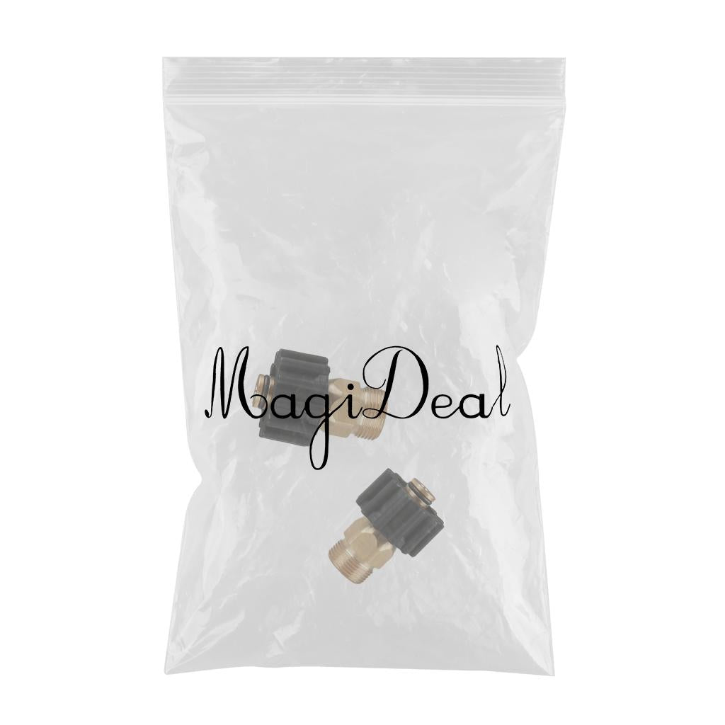 2 x Pressure Washer Twist Connect M22M X M22F Solid Brass Coupling Adapter