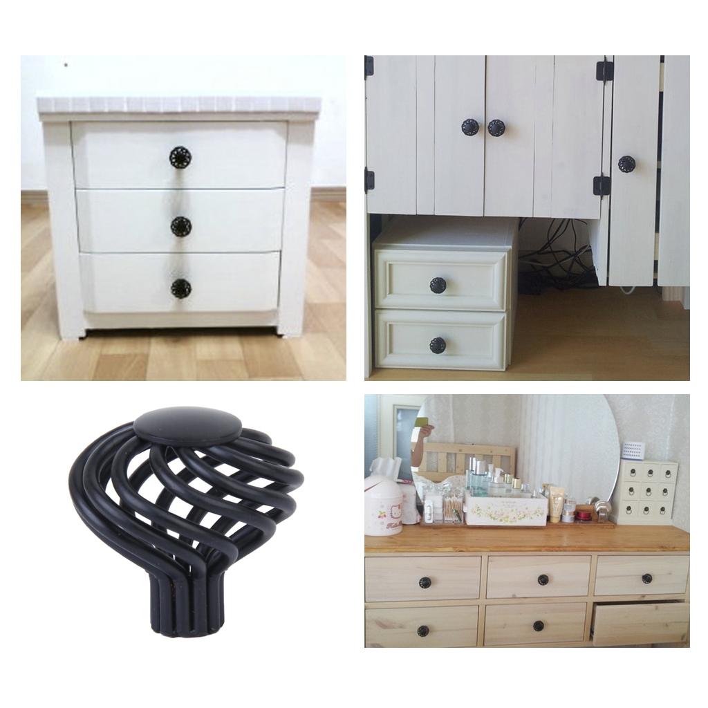 100Pcs Spiral Cage Design Kitchen Cabinet Cupboard Handles Knob Dia.3.4cm