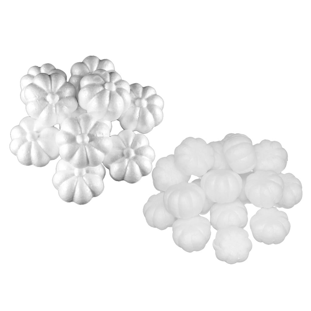 30 Pieces Assorted Halloween Pumpkin Polystyrene Foam Oraments DIY Materials