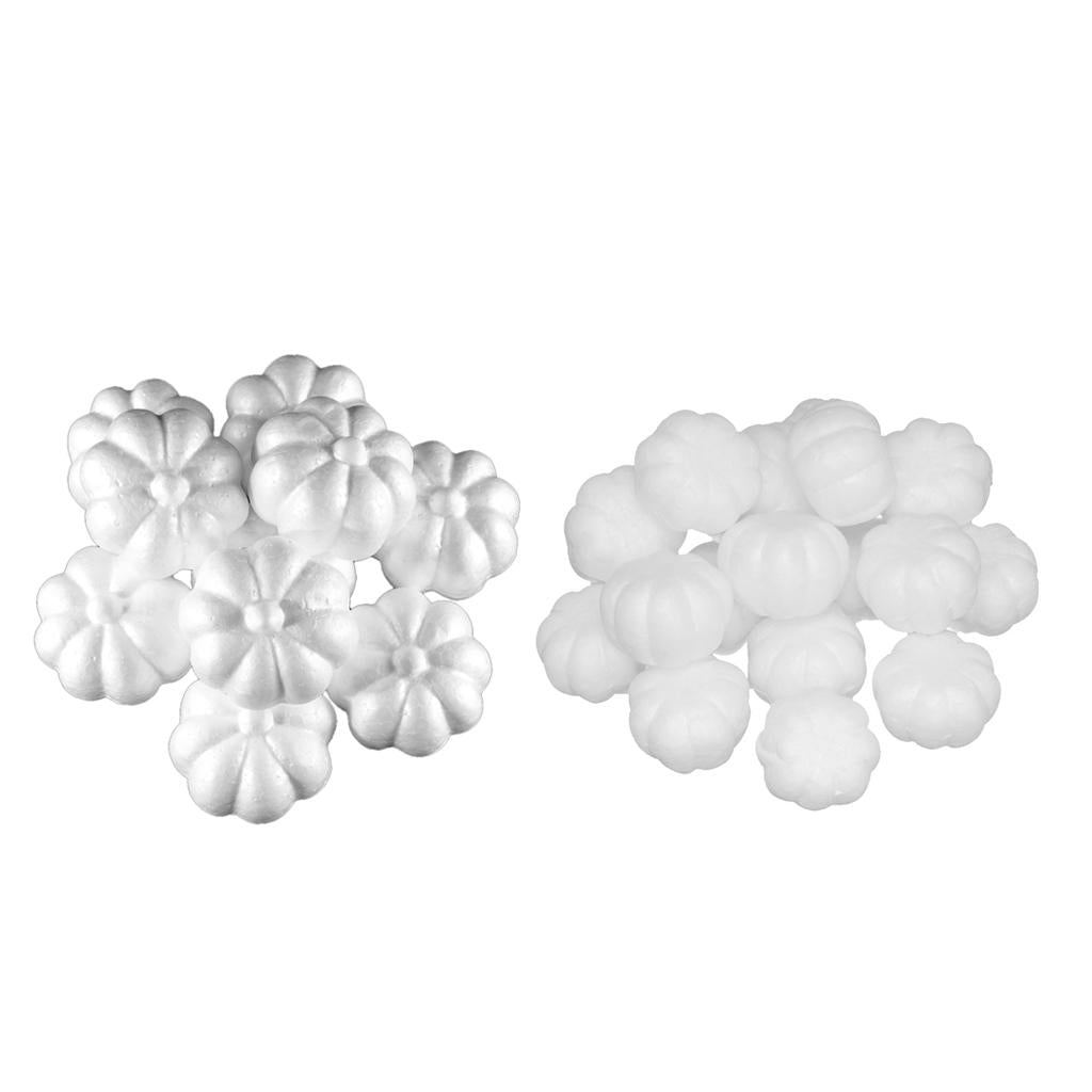30 Pieces Assorted Halloween Pumpkin Polystyrene Foam Oraments DIY Materials