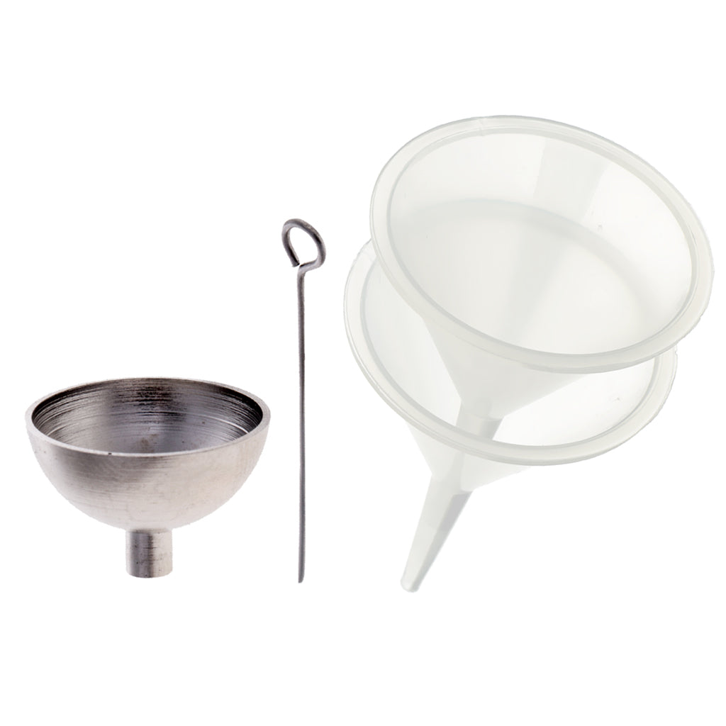 3pcs Stainless Steel & Plastic Mini Funnel Kit For Filling Urn Jewelry