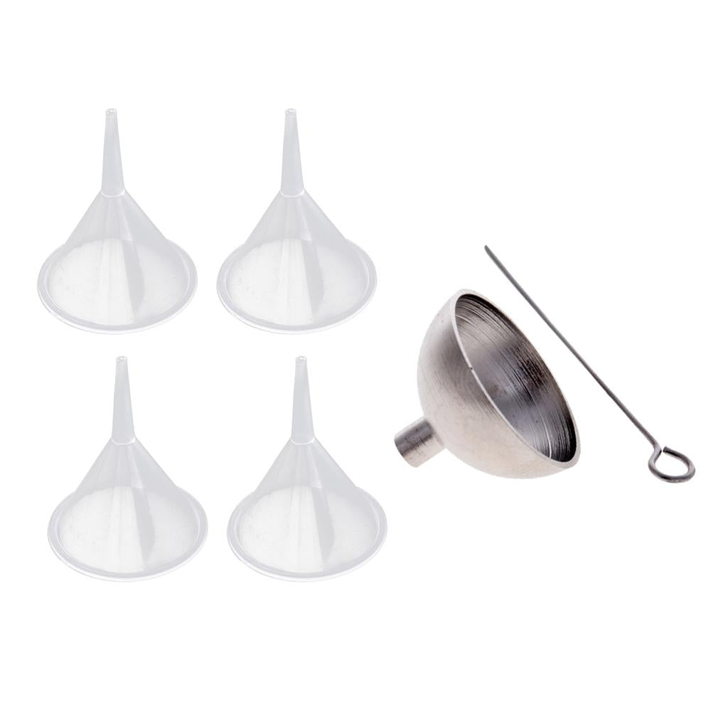 5pcs Stainless Steel & Plastic Mini Funnel Kit For Filling Urn Jewelry