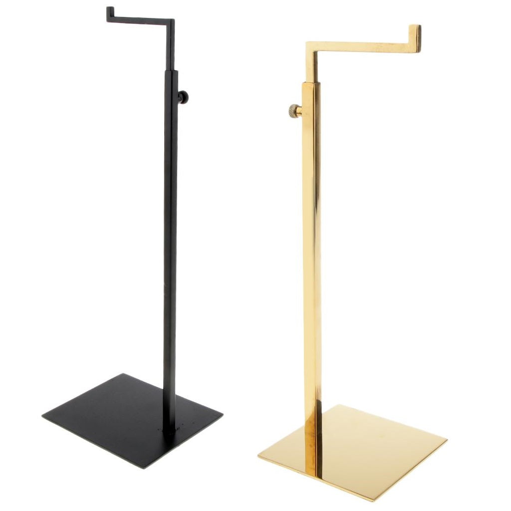 2pcs Stainless Steel Adjustable Metal Handbag Bag Display Stand Holder Rack
