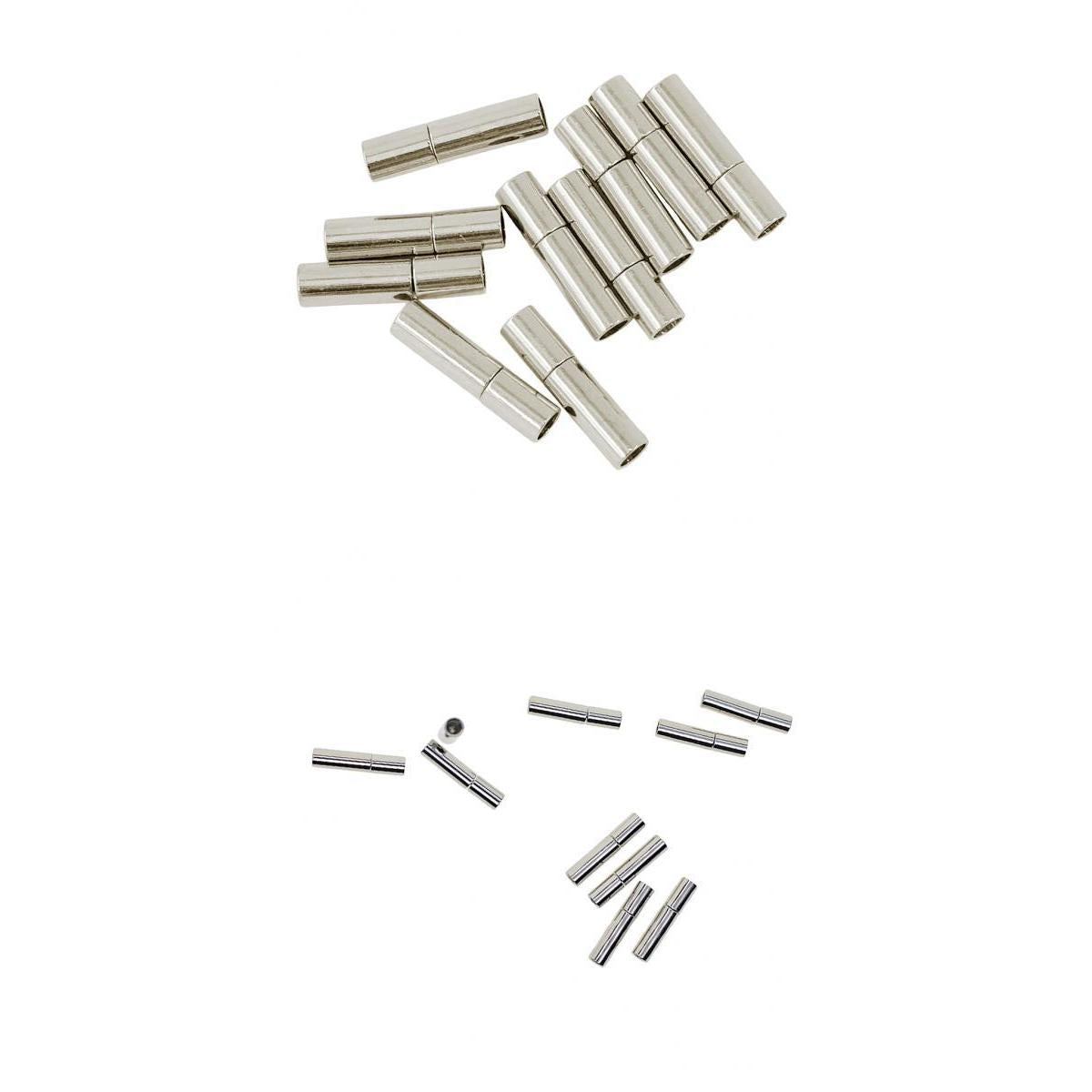 20 Sets 2mm 3mm Leather Bayonet Push Clasps Leather Cord Ends Jewelry DIY