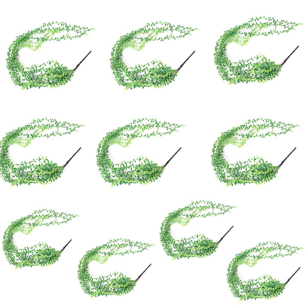 10x Artificial Flower String of Pearls Wall Hanging Succulent Plant 78+90cm