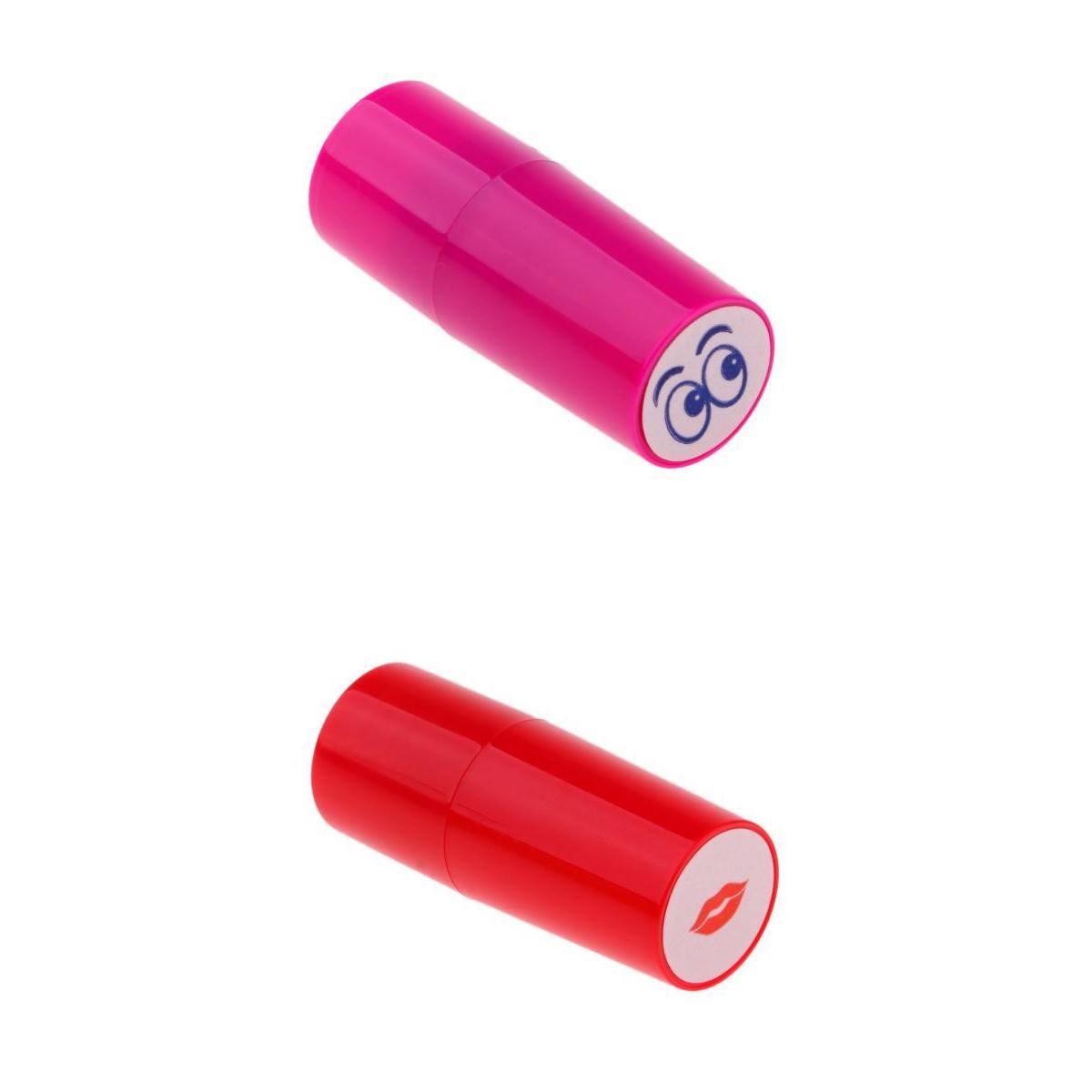 2pcs Colorfast Quick-dry Golf Ball Stamp Stamper Impression Seal Lips+Eyes