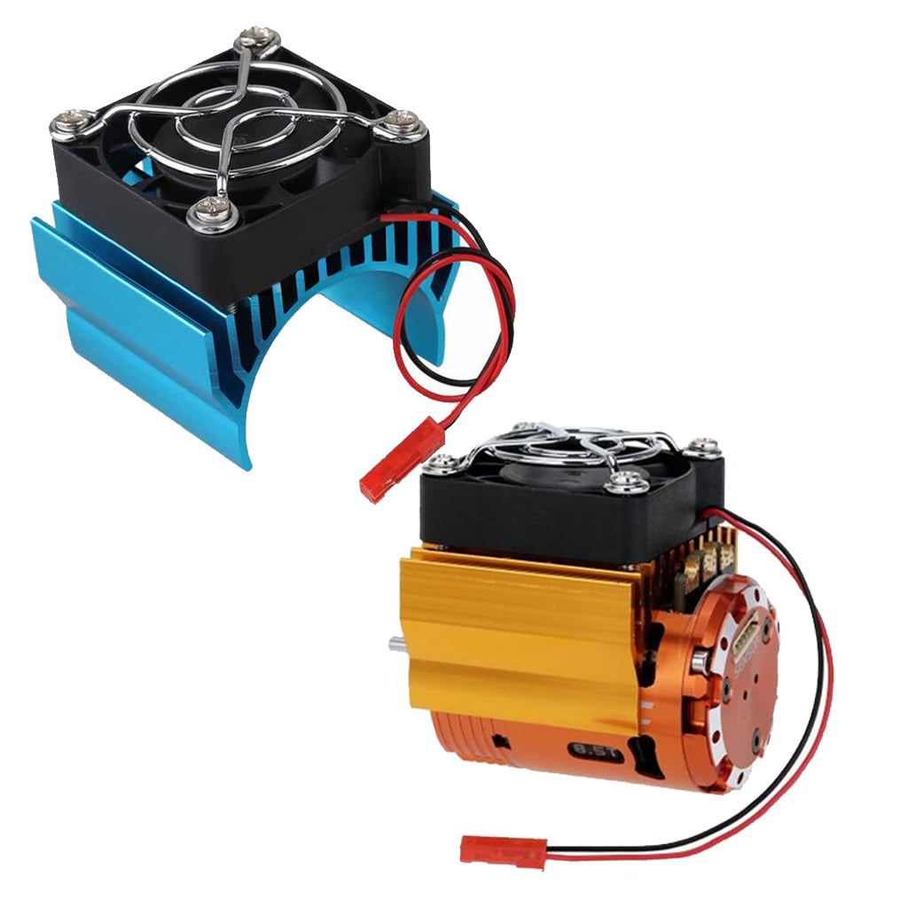 540/550 Motor Heat Sink with 40mm Fan Cooling for RC 1:10 Car Pack of 2