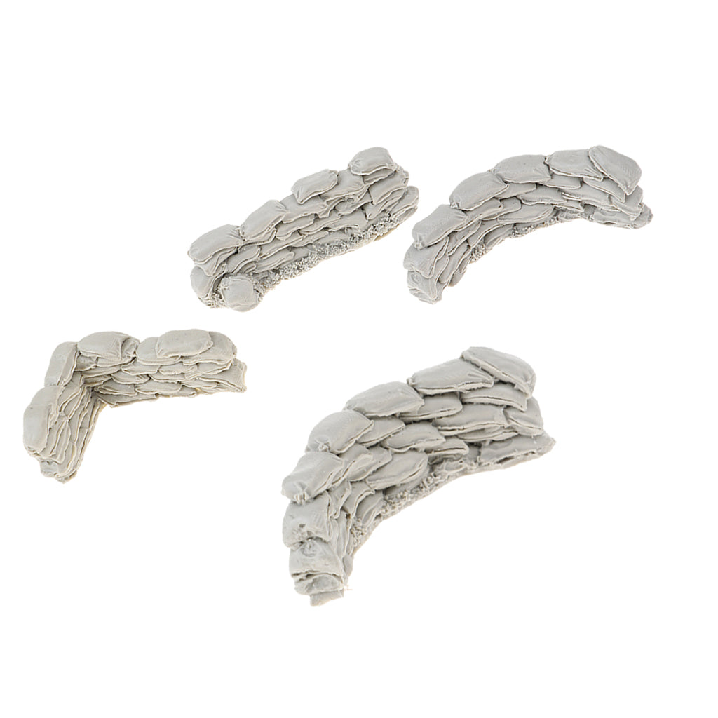 4Pcs 1/35 Resin Soldier Scenario Accessories Sandbag Walls Combination Kit
