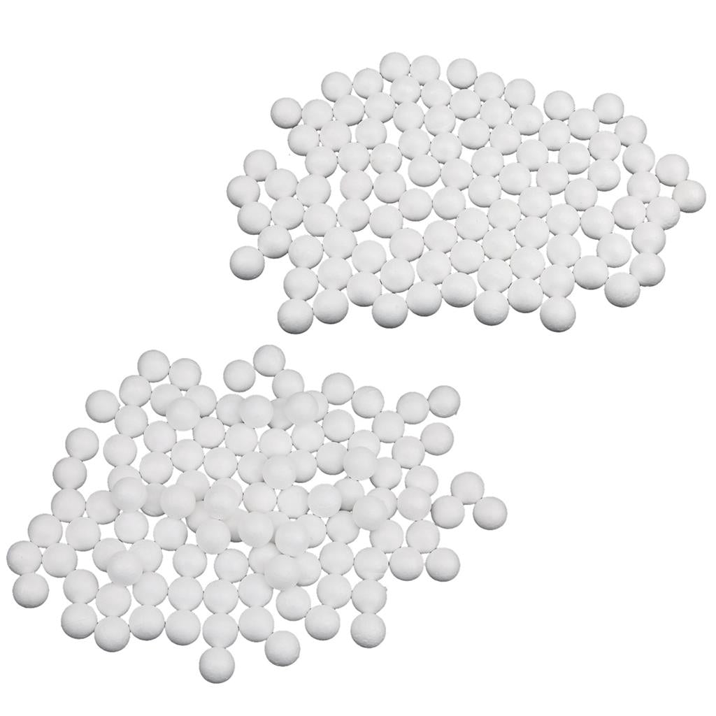 300 Pcs 20mm/10mm/25mm White Modelling Crafts Polystyrene Foam Balls Spheres