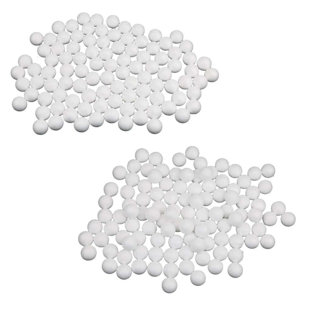300 Pcs 20mm/10mm/25mm White Modelling Crafts Polystyrene Foam Balls Spheres