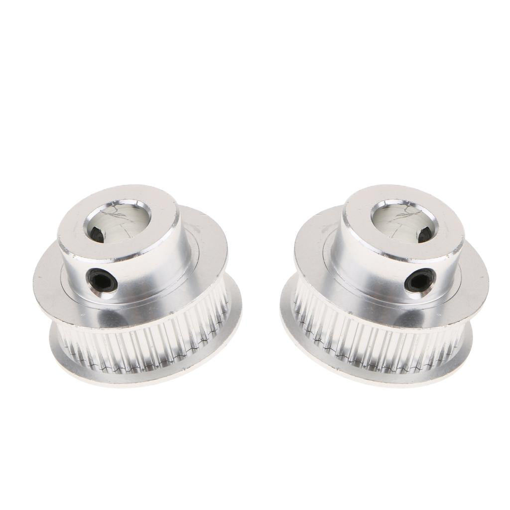 2 Pieces Aluminum Alloy 3D Printer GT2 Timing Belt Pulley 36 Teeth Bore 8mm