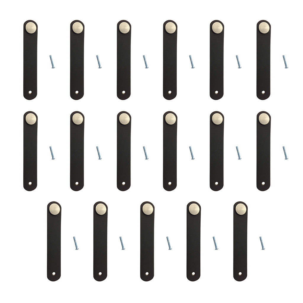 14x Handmade Leather Suitcase Handle Drawer Cabinet Leather Handle Pull Knob