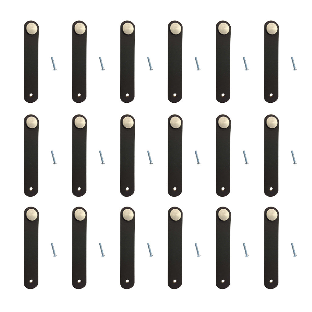 18x Handmade Leather Suitcase Handle Drawer Cabinet Leather Handle Pull Knob