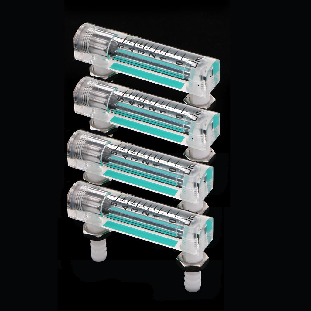 4Pcs Oxygen Flow Meter Flowmeter with Control Valve for Oxygen Air 0.5-5LPM