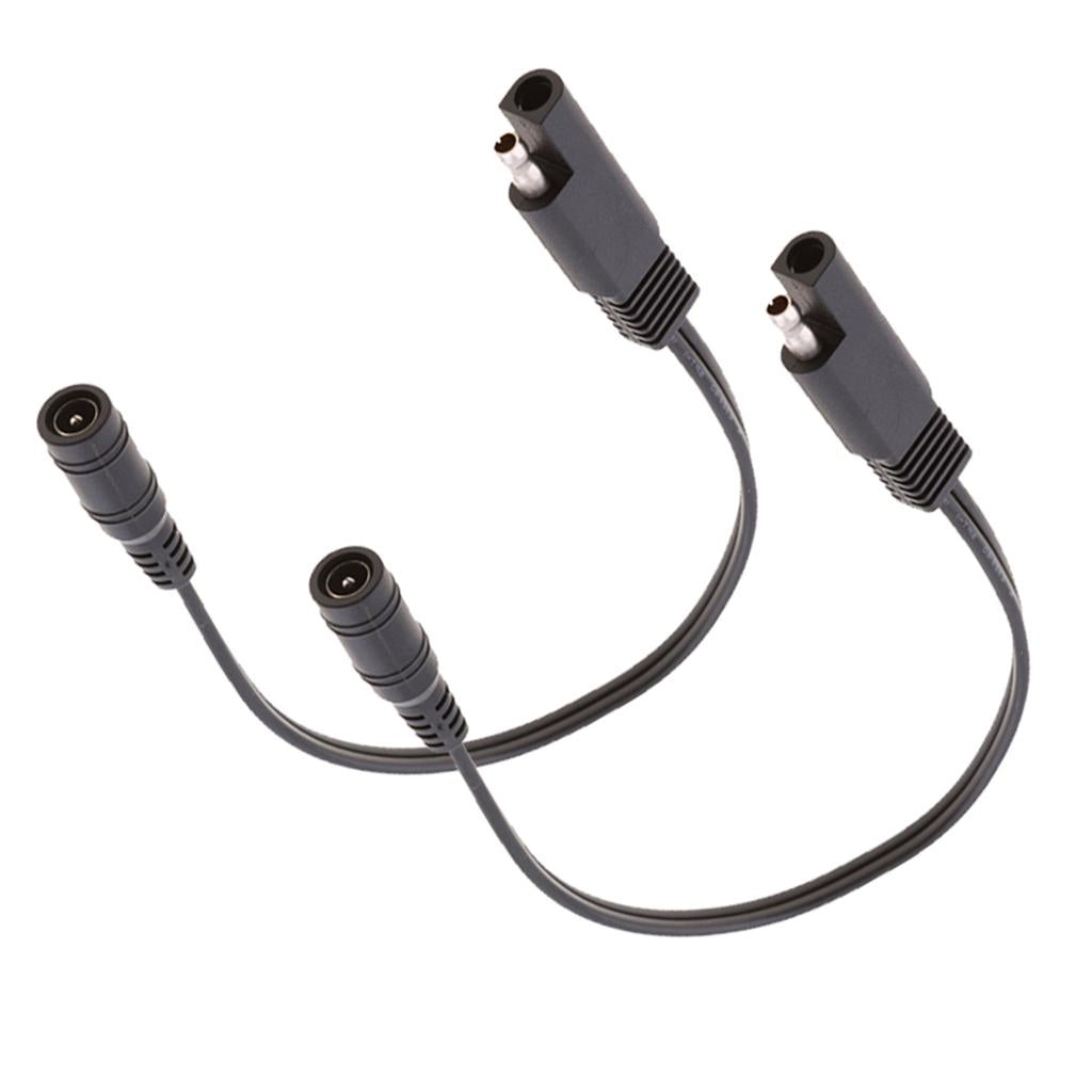 2x 10in SAE Connection to DC Coax Female Motorcycle Heat Clothing Adapter
