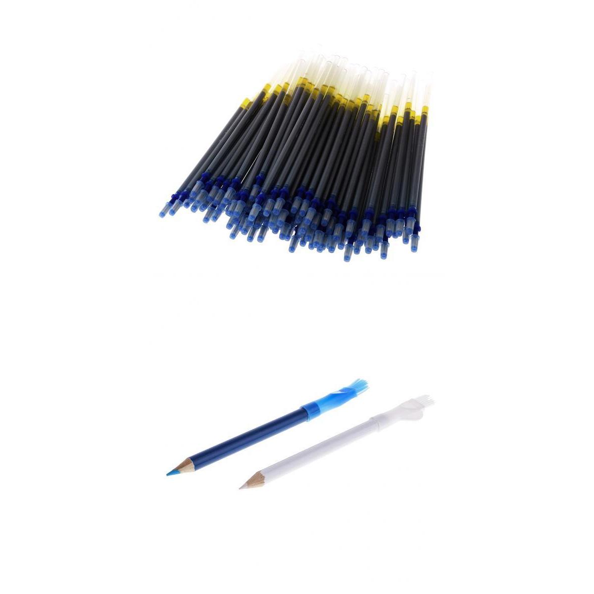 2Pcs Tailors Chalk For Sewing Dressmakers & 100Pcs Silver Making Pen Pencil