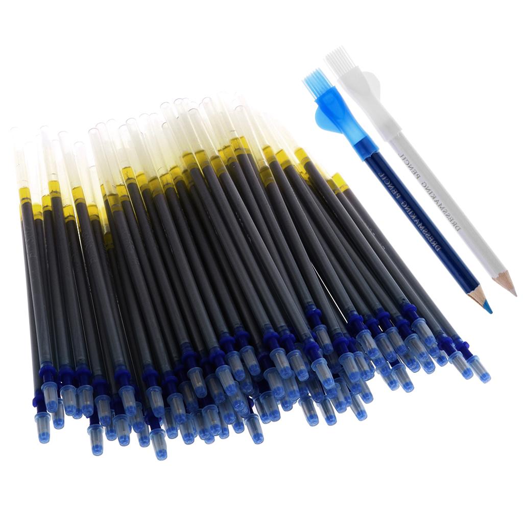2Pcs Tailors Chalk For Sewing Dressmakers & 100Pcs Silver Making Pen Pencil