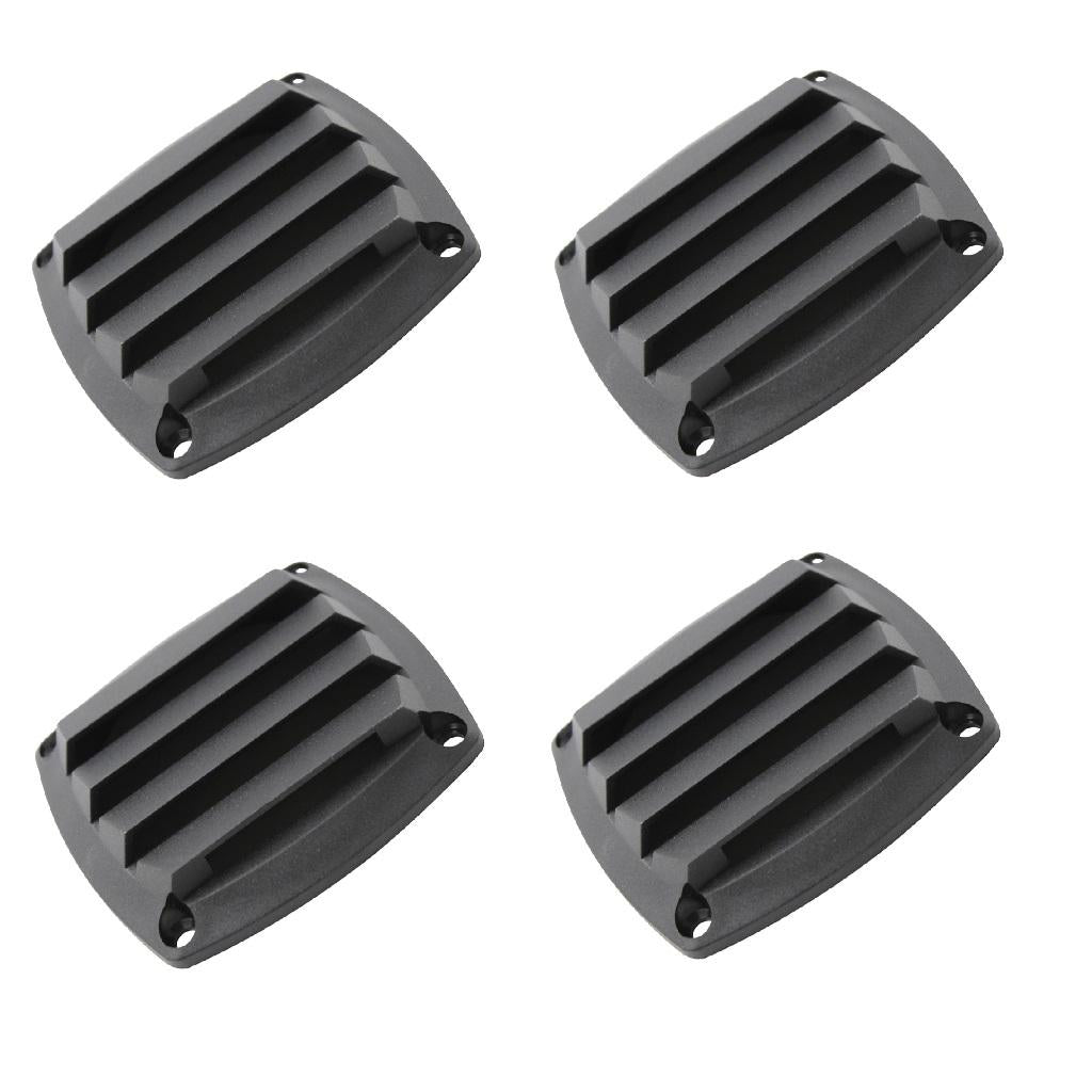 4pcs Marine Vents Hull Air Vent Boat for 3 Inch Tube Hose - Black