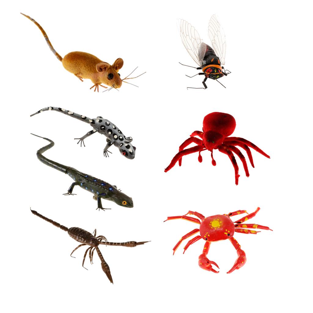 7Pieces Highly Simulated Clay Insects Random Color Animals Model Toys