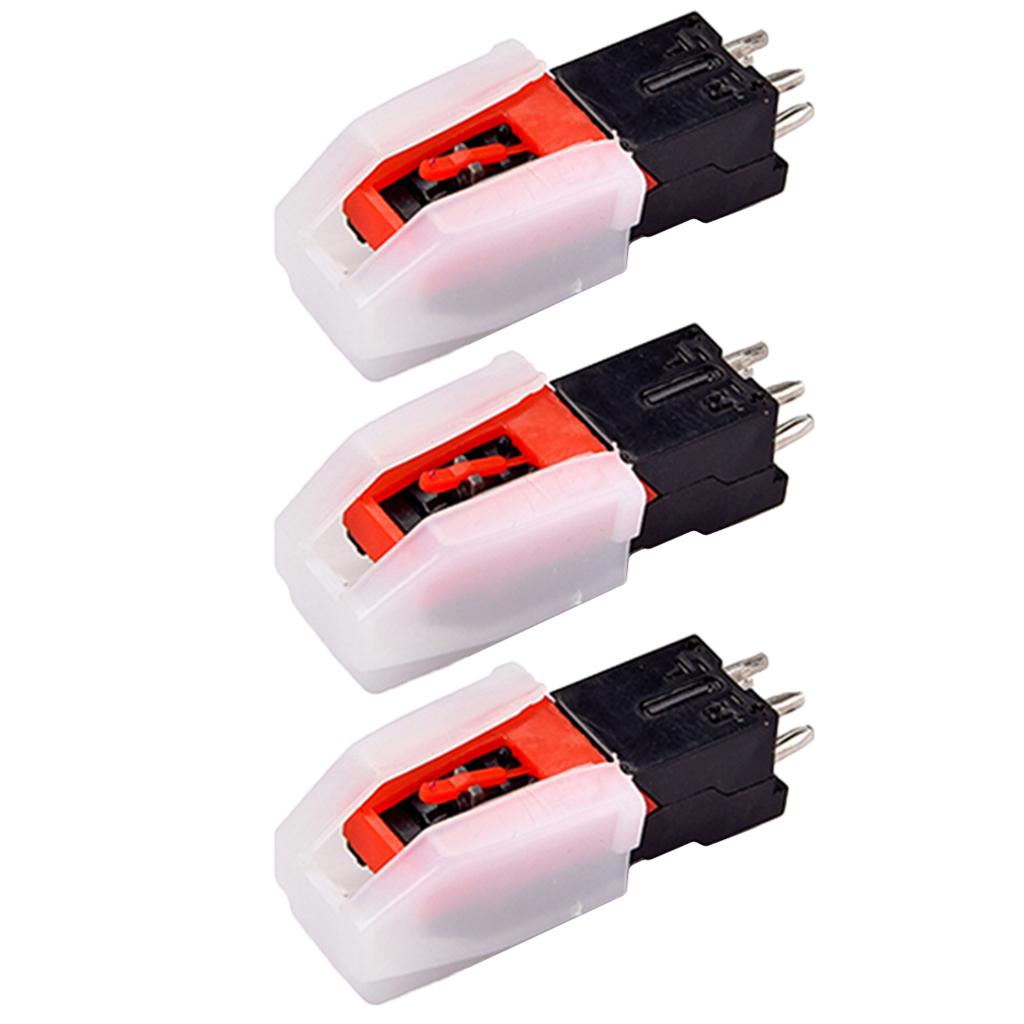 3pcs Universal Phonograph Turntable Cartridge Stylus Needles