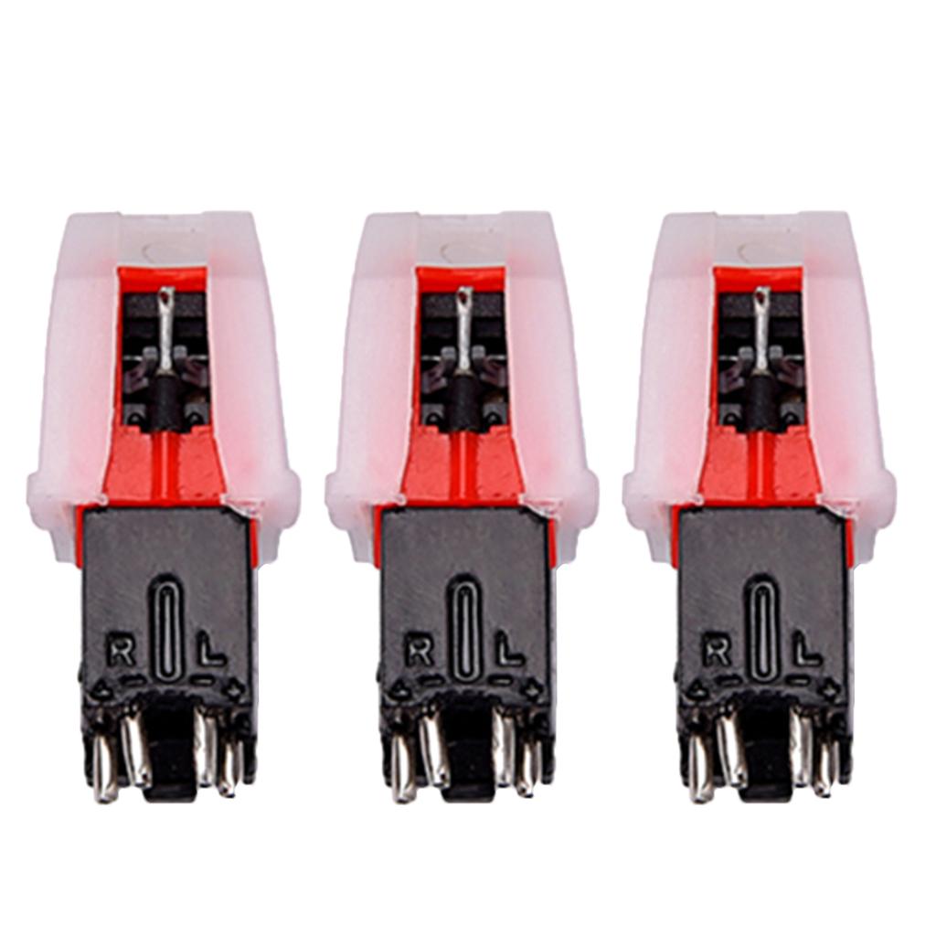 3pcs Universal Phonograph Turntable Cartridge Stylus Needles