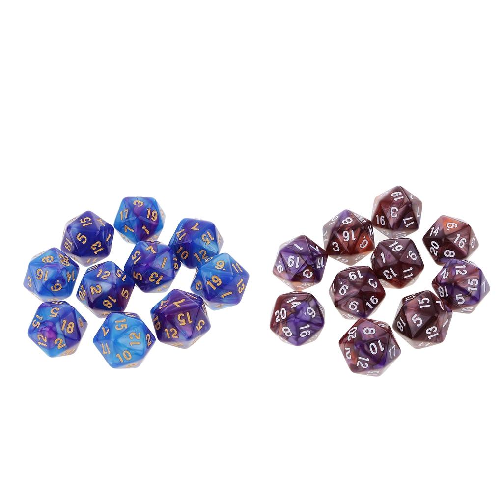 20pcs 20 Sided Dices D20 Polyhedral Dice for Dungeons and Dragons Table Game