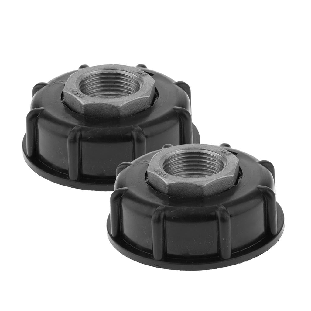 2pcs IBC Tote Water Tank Adapter 60mm Coarse Thread to 3/4 Internal Thread"