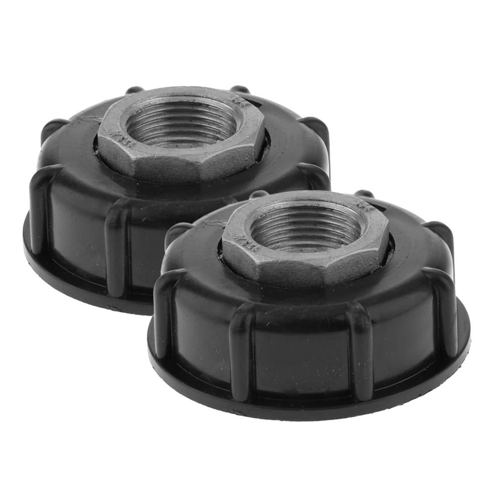 2pcs IBC Tote Water Tank Adapter 60mm Coarse Thread to 3/4 Internal Thread"