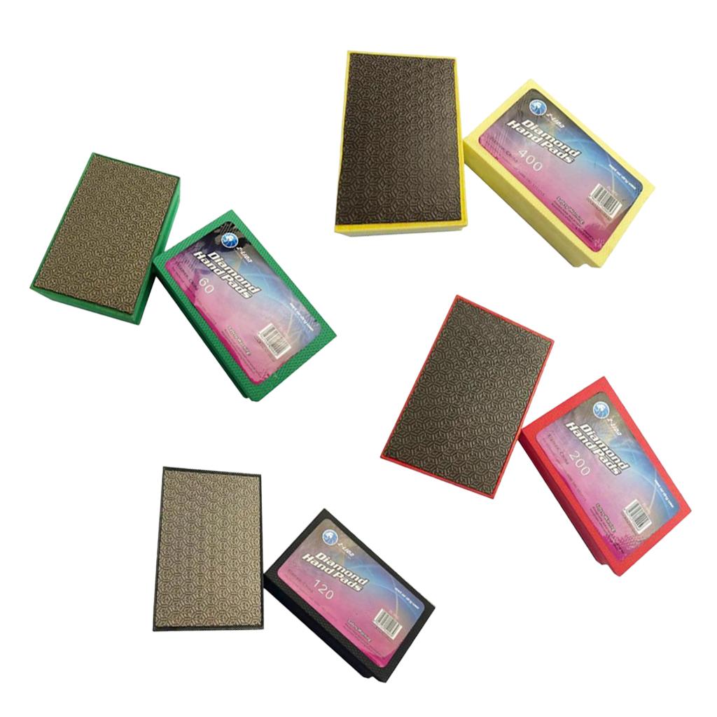 4pcs Electroplated Diamond Hand Polishing Pads Foam Back for Granite Marble