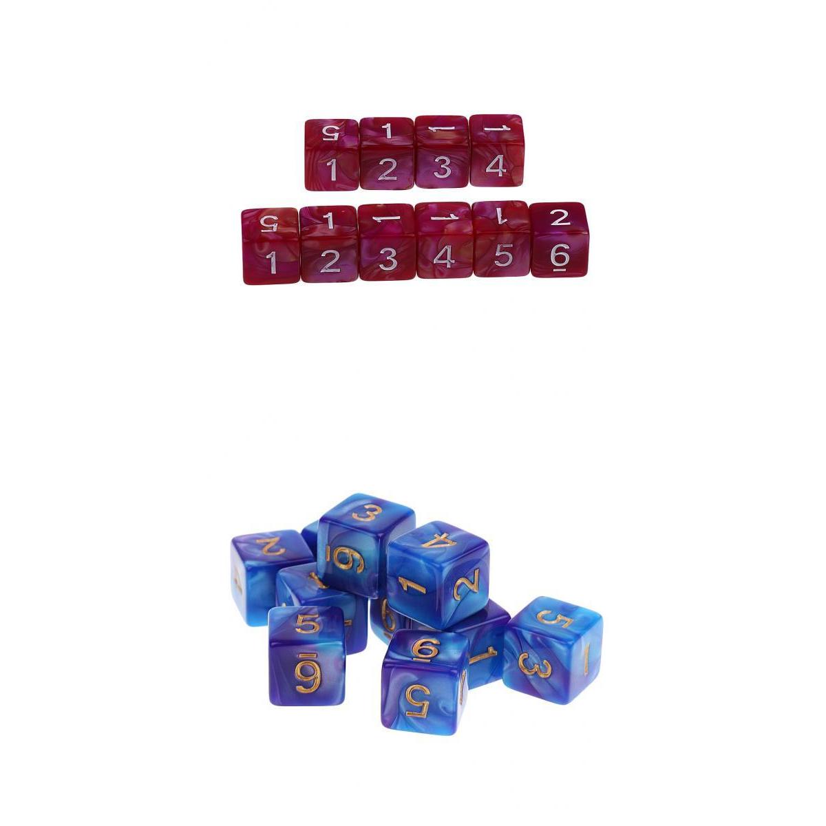 20 Pieces 6 Sided Dice D6 Dice for Dungeons and Dragons Table Games