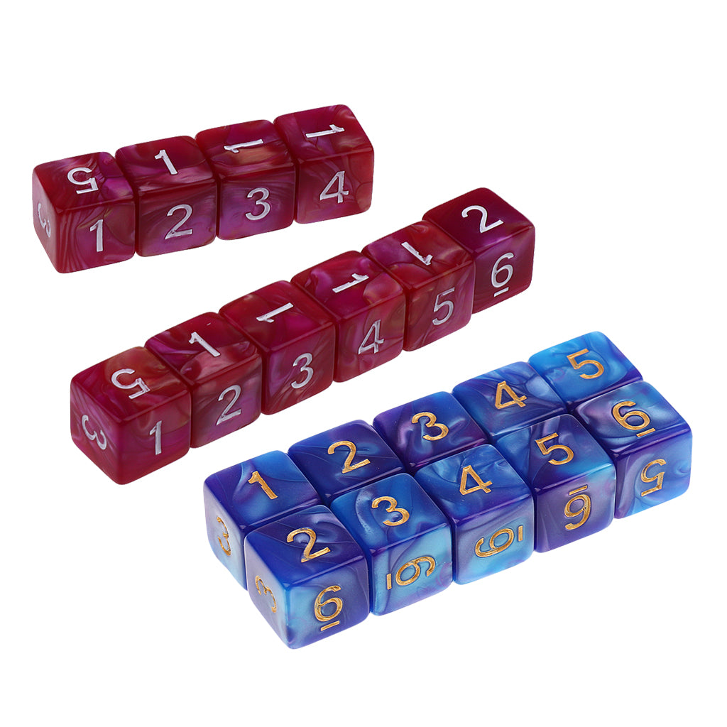 20 Pieces 6 Sided Dice D6 Dice for Dungeons and Dragons Table Games