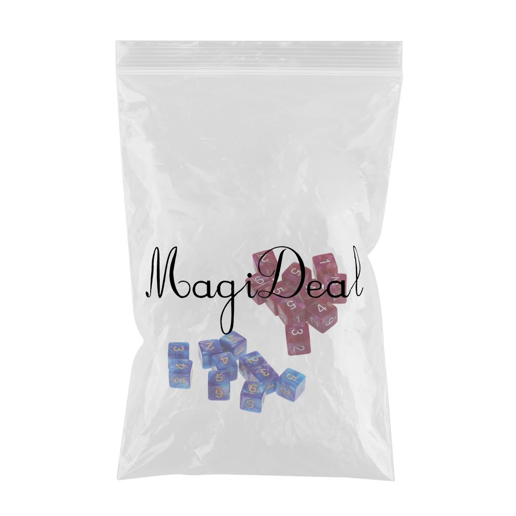 20 Pieces 6 Sided Dice D6 Dice for Dungeons and Dragons Table Games
