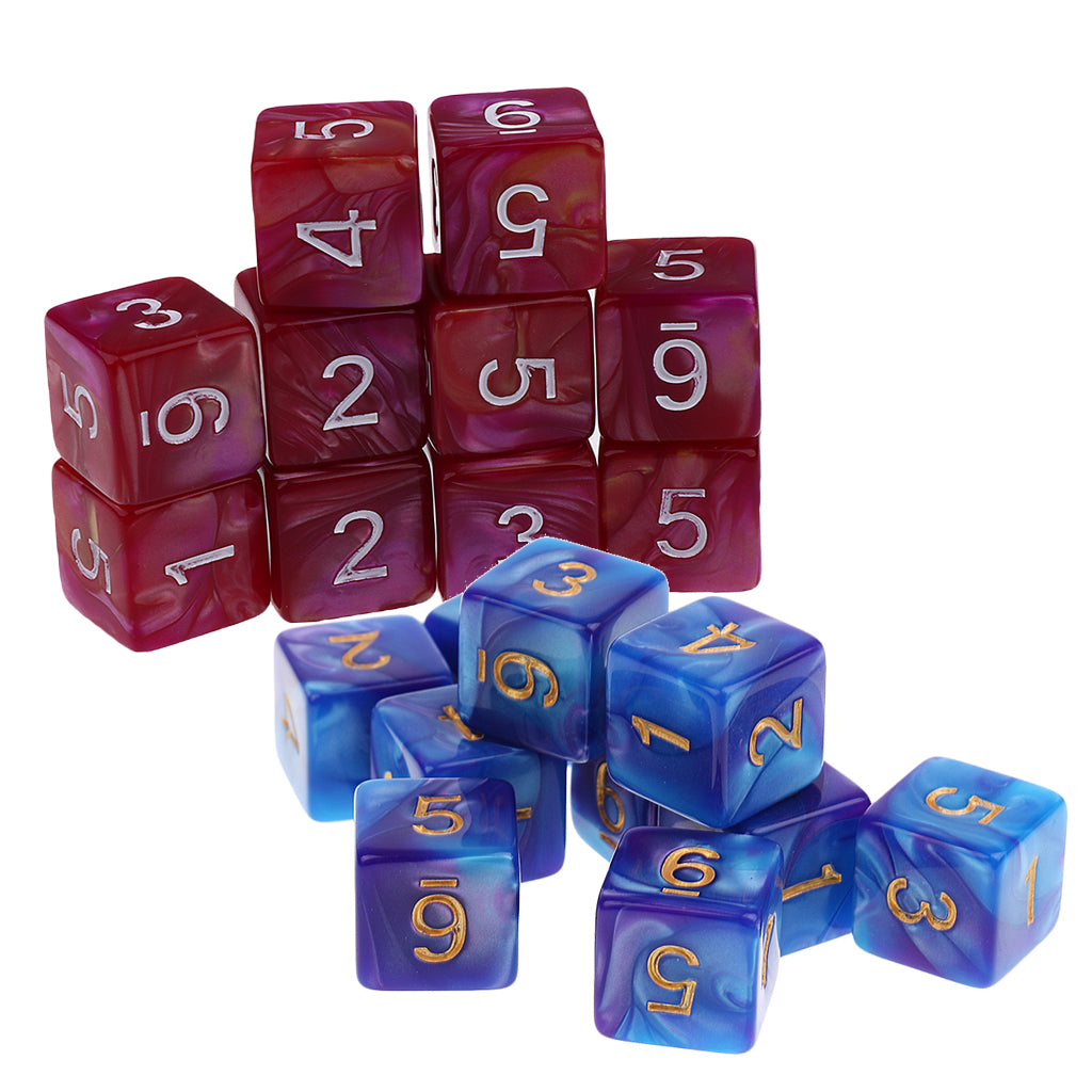 20 Pieces 6 Sided Dice D6 Dice for Dungeons and Dragons Table Games