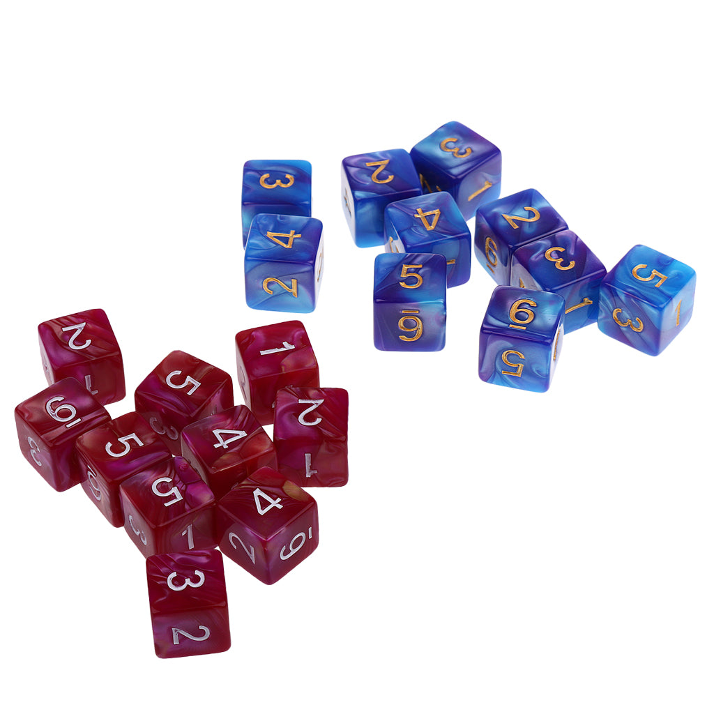 20 Pieces 6 Sided Dice D6 Dice for Dungeons and Dragons Table Games