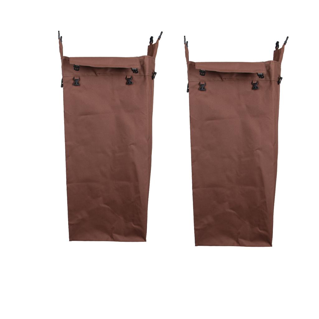 2pcs Oxford Waterproof Cleaning Janitorial Housekeeping Cart Bag Chocolate
