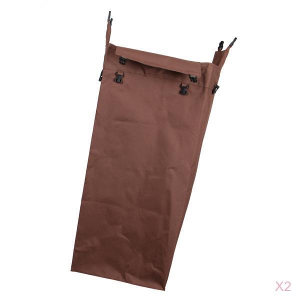 2pcs Oxford Waterproof Cleaning Janitorial Housekeeping Cart Bag Chocolate