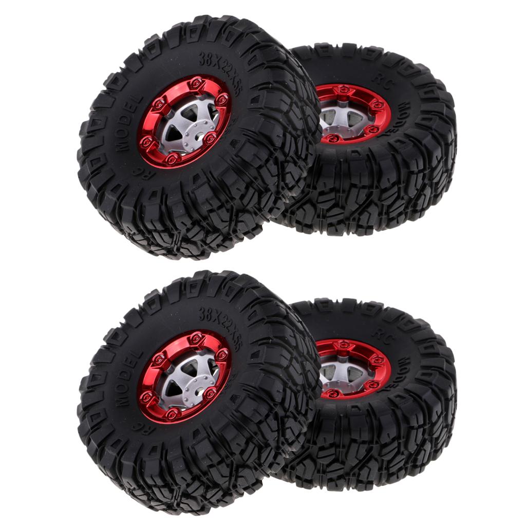 4Pcs Wheel Rim Tire Tyres for Wltoys 12428 12423 RC Car Trucks Model Parts