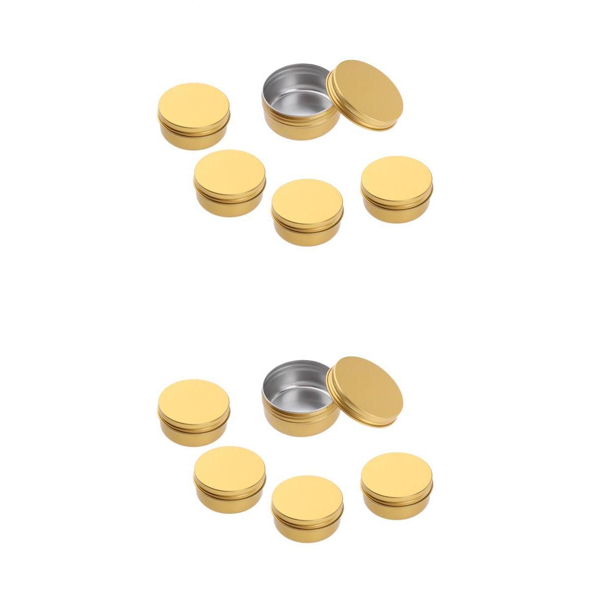 10pcs Empty Makeup Aluminium Pot Jar Tin Lip Balm Container Storage Box