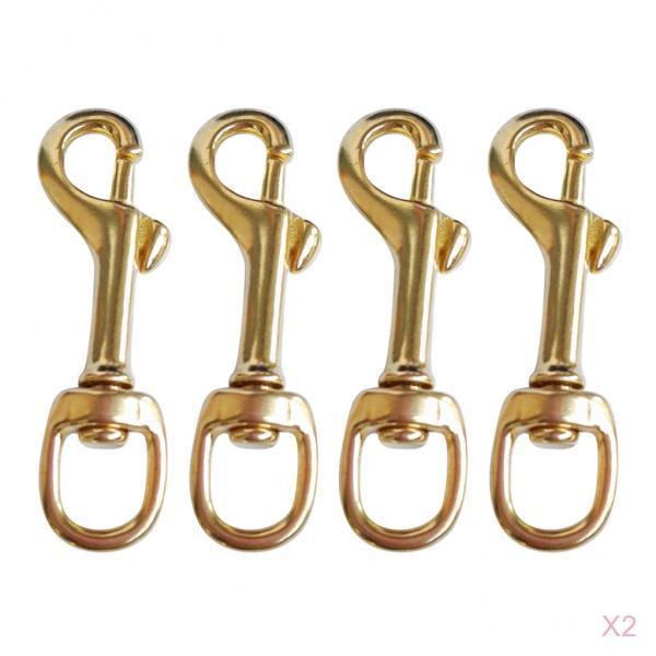 8 Pieces Brass Swivel Eye Bolt Snap Hook Clip for Underwater Scuba Diving