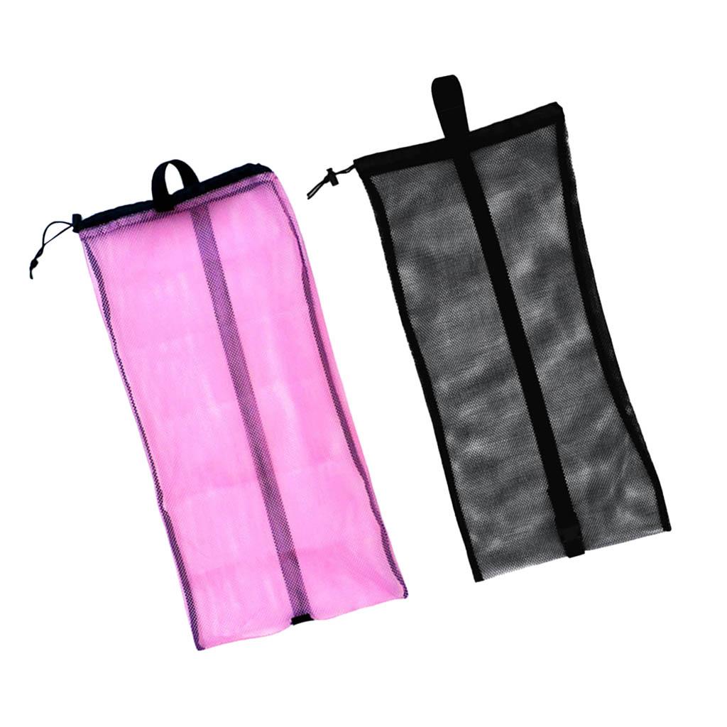 2Pcs Drawstring Mesh Bag Shoulder Strap for Scuba Diving Snorkel Equipment