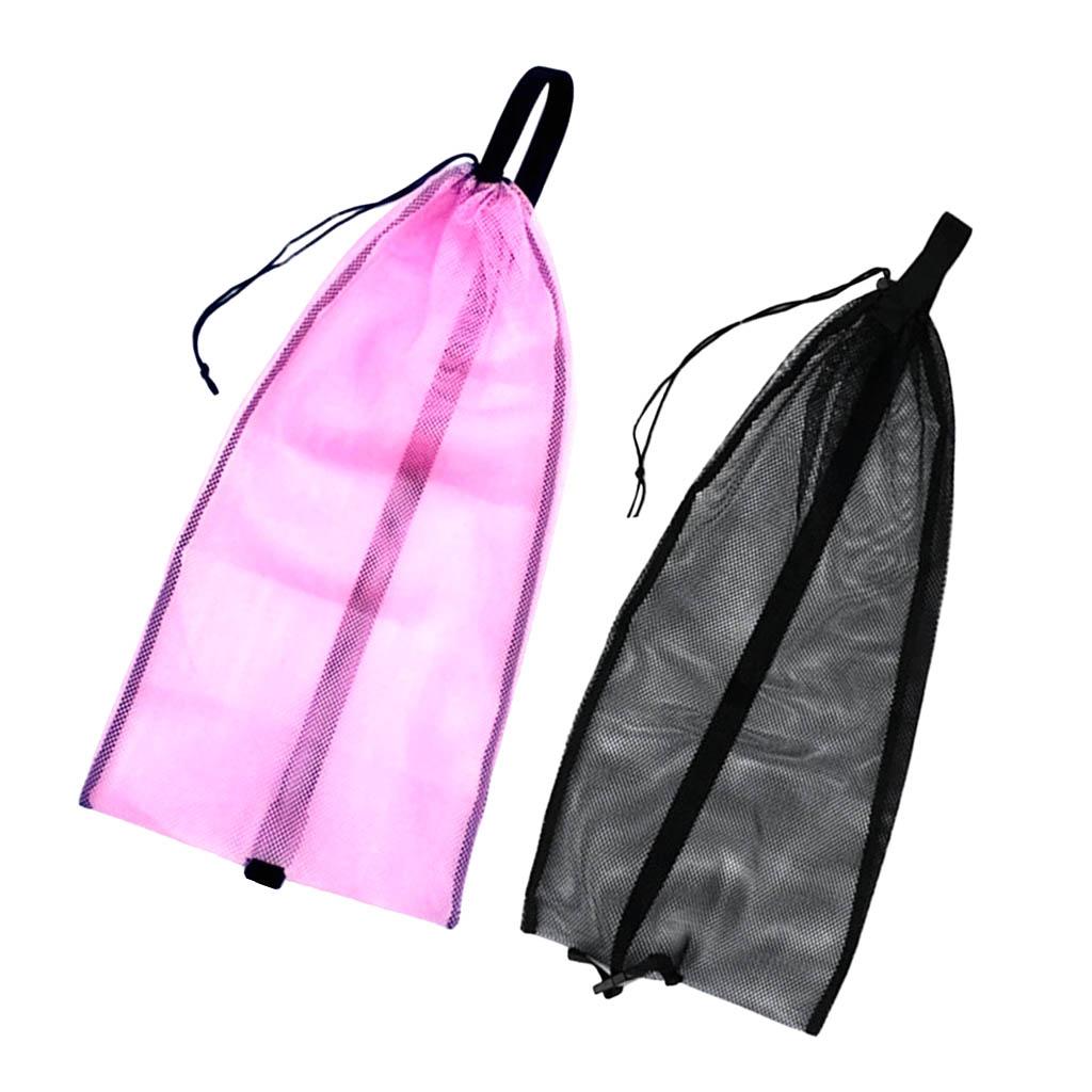 2Pcs Drawstring Mesh Bag Shoulder Strap for Scuba Diving Snorkel Equipment