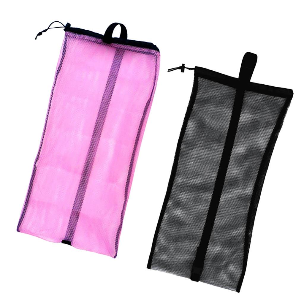 2Pcs Drawstring Mesh Bag Shoulder Strap for Scuba Diving Snorkel Equipment