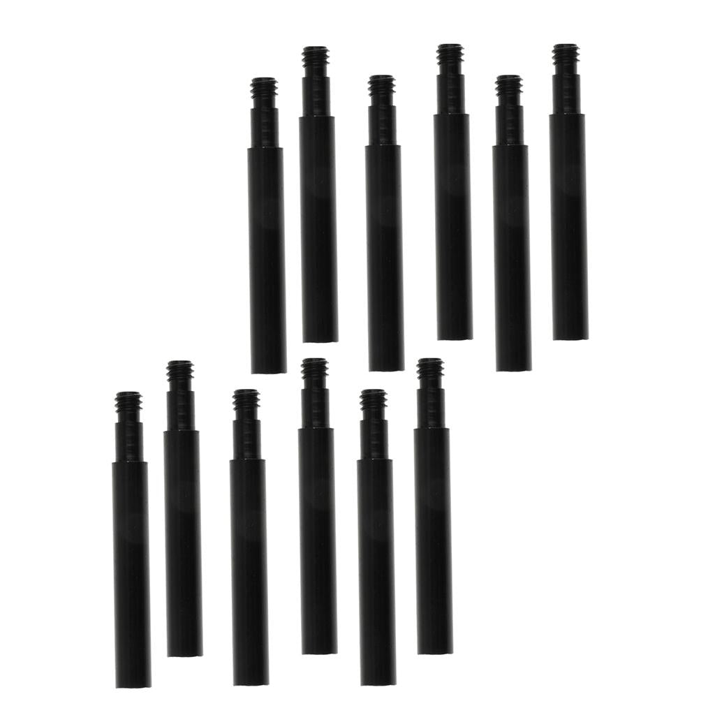 12Pcs Cycling Bike Bicycle Presta Valve Extender Extension 40mm Black