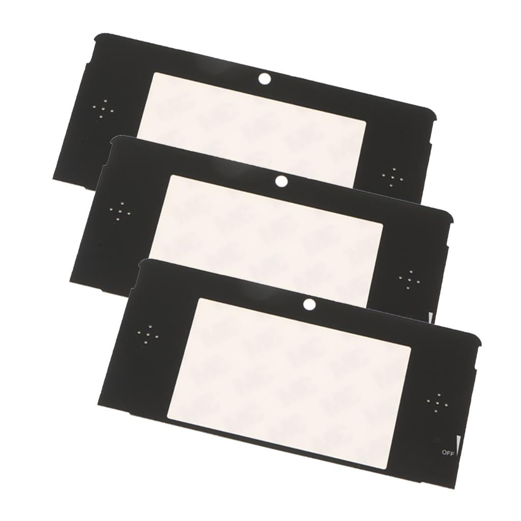 3Pcs LCD Screen Display Glass Cover Top Replacement for Nintendo 3DS Mirror