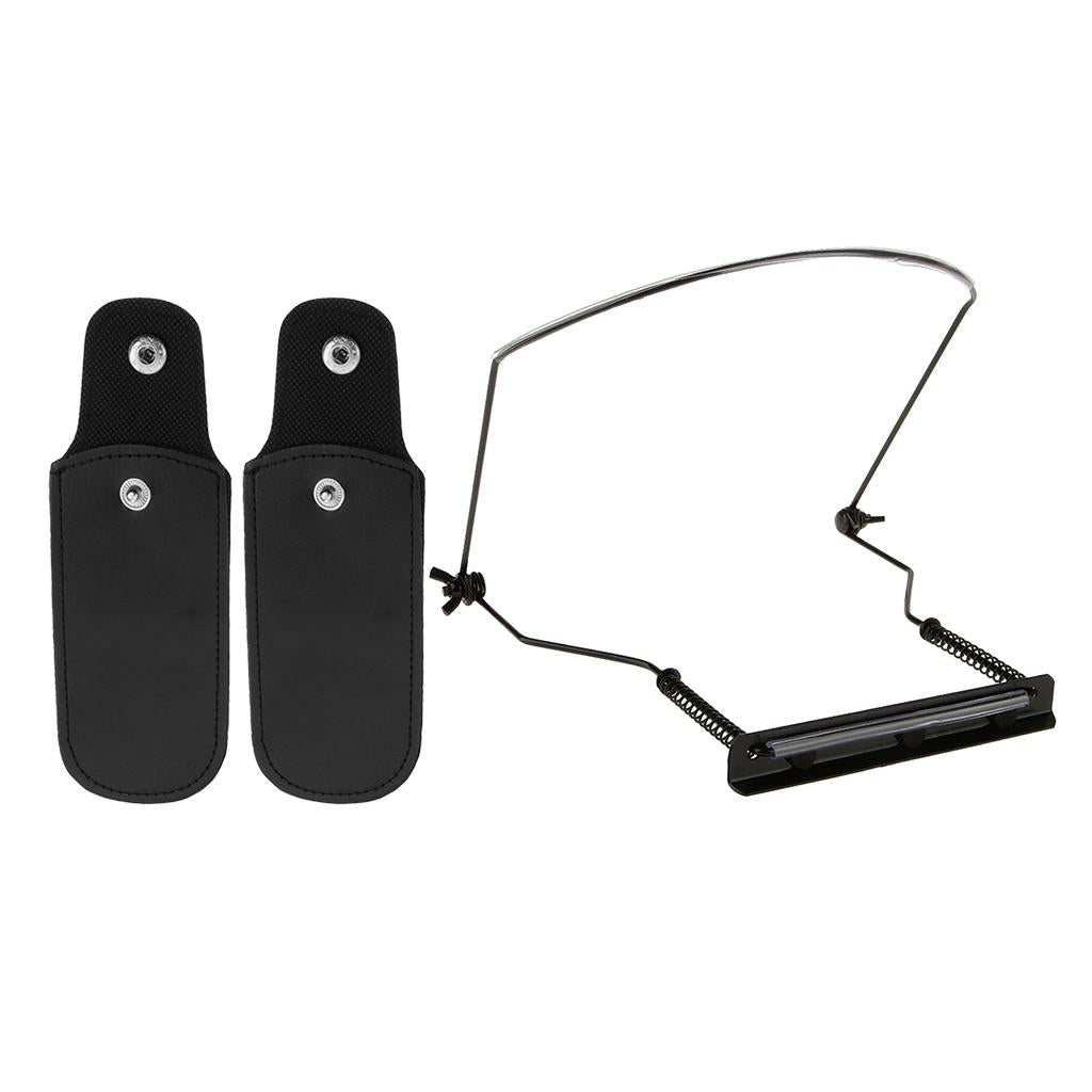 2 Pcs 10 Hole Harmonica Cases+ Harmonica Neck Rack Mount Holder Stand