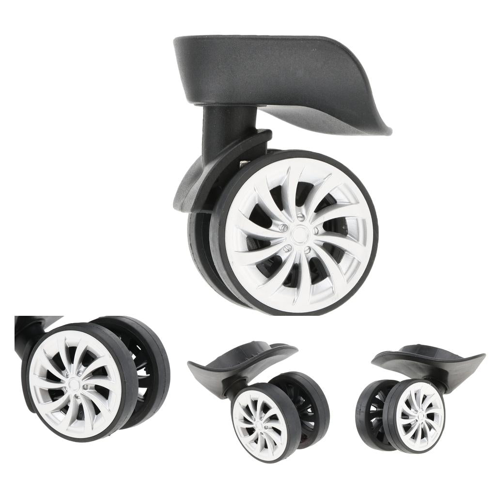 2 Pair Luggage Suitcase Mute Swivel Wheels Replacement Trolleys Casters A57#